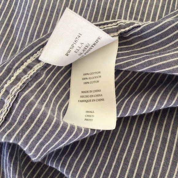 RAILS ELLA SLATE/WHITE PINSTRIPE BUTTON UP SHIRT WOMENS SIZE SMALL - Picture 9 of 13